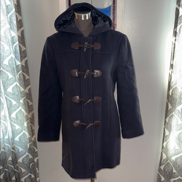 LL Bean Lambswool Duffel Coat SZ 12 Petite - Picture 2 of 10